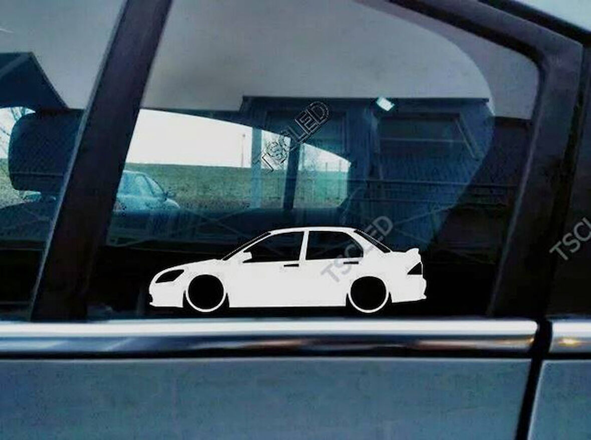 Lancer Ralliart 6th Kelebek Cam Oto Sticker 2 Adet