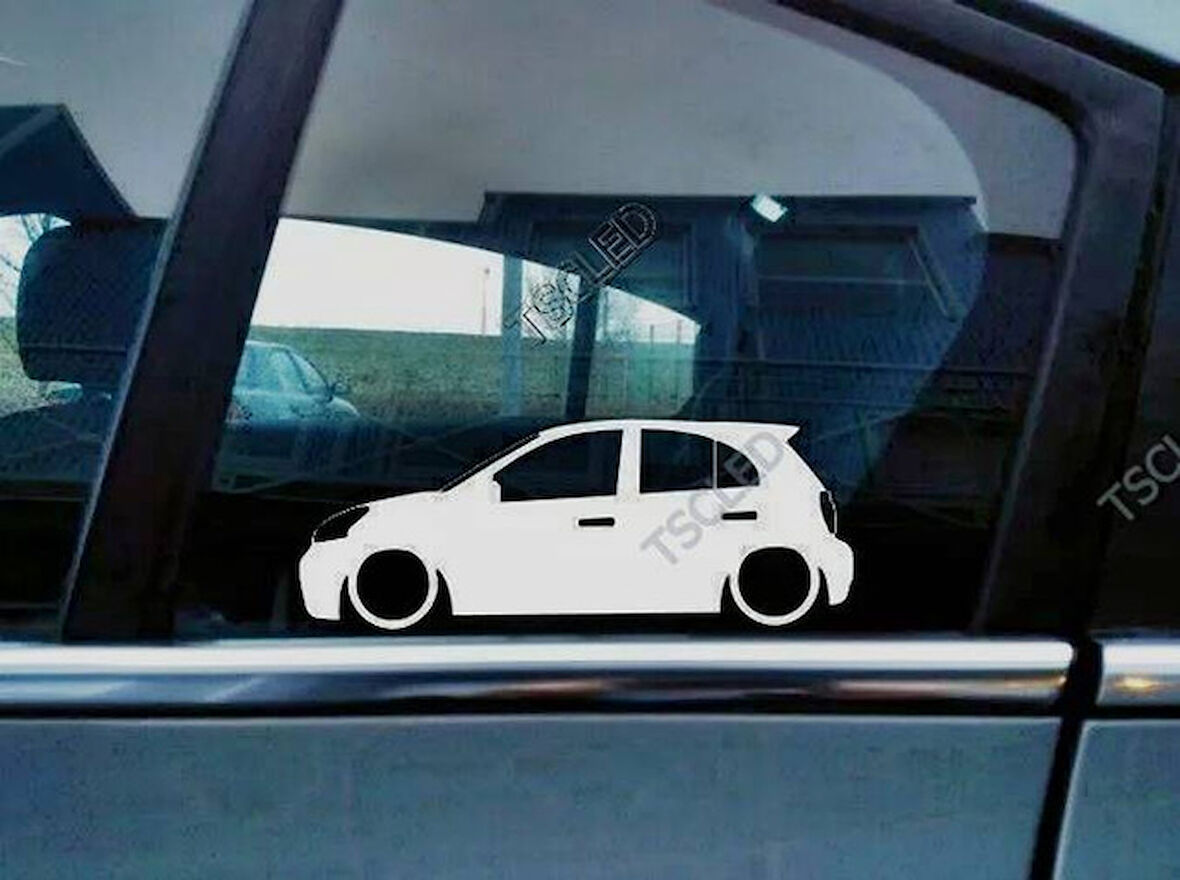 Micra, K13 Kelebek Cam Oto Sticker 17 CM 2 Adet