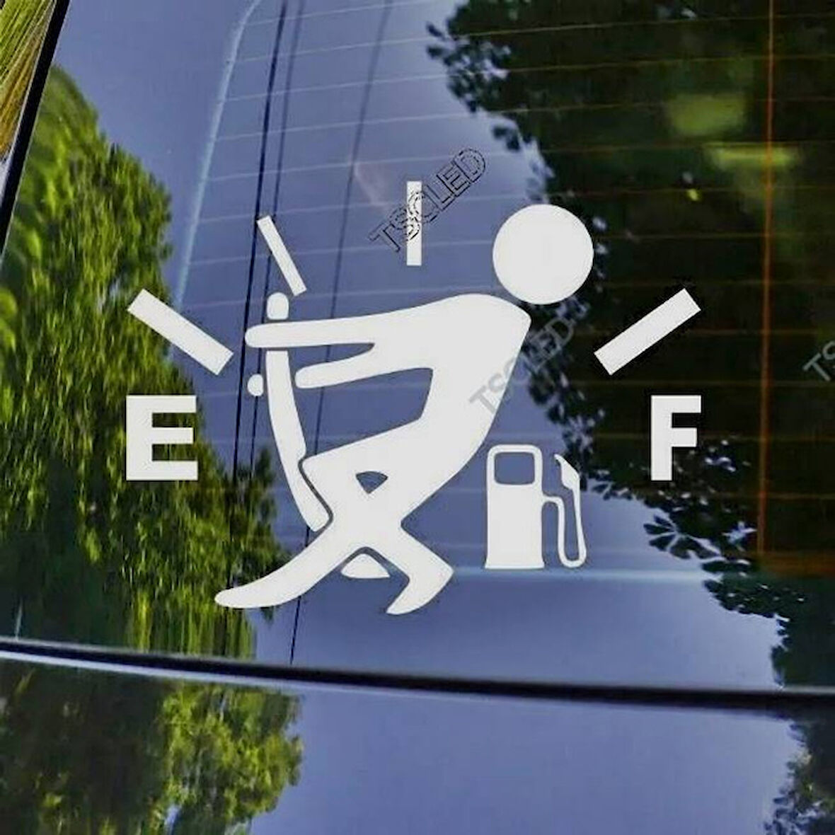 Yakıt Depo Komik Sticker etiket arka cam