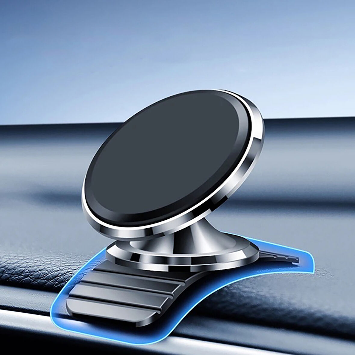 Lopard Güçlü Mıknatıslı M-safe Uyumlu Düz Zemin Araç içi Telefon Tutucu Mutfak Ofis Masaüstü Stand