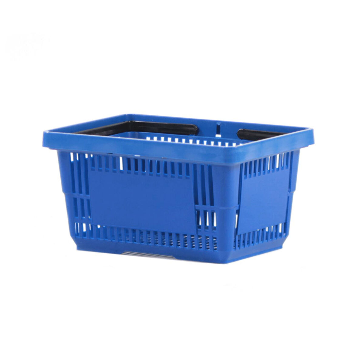 5 Adet 22 Lt Plastik Alışveriş Sepeti - Market El Sepeti Mavi