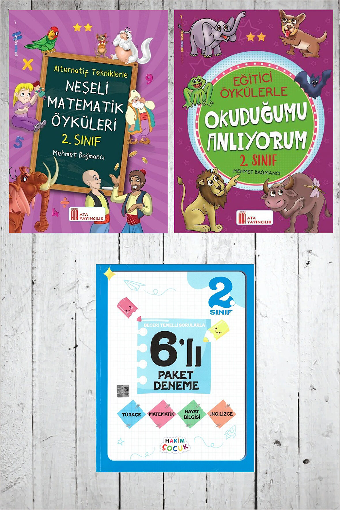 2.Sınıf Okuduğumu Anlıyorum+Neşeli Matematik Öyküleri+ 6 lı Paket Deneme