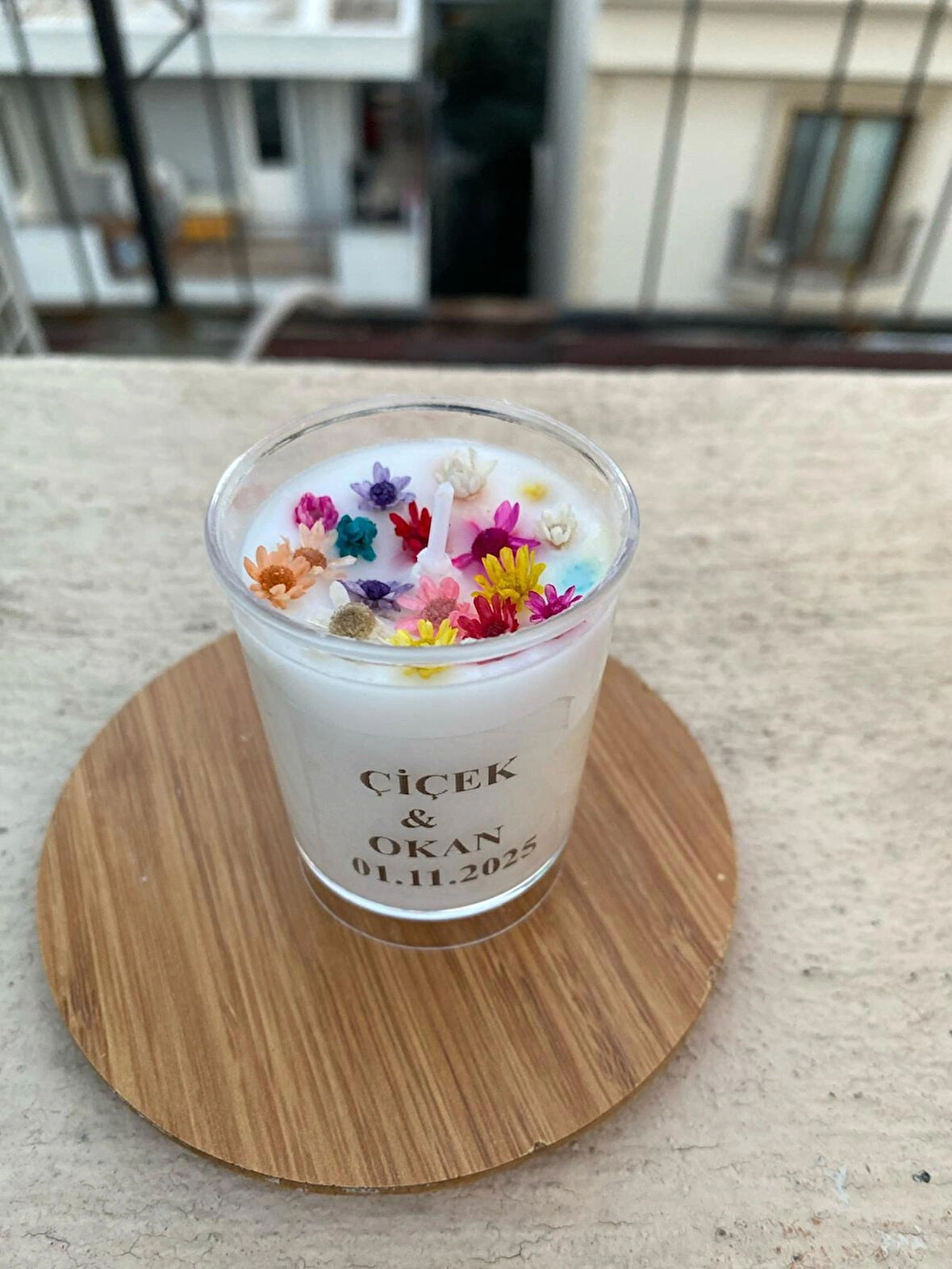 15 Adet Çiçekli Sade Mum