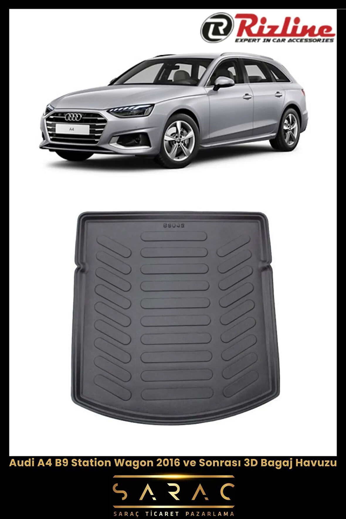 Rizline Audi A4 Station Wagon 2016 Model(Yeni Kasa) 3D Bagaj Havuzu
