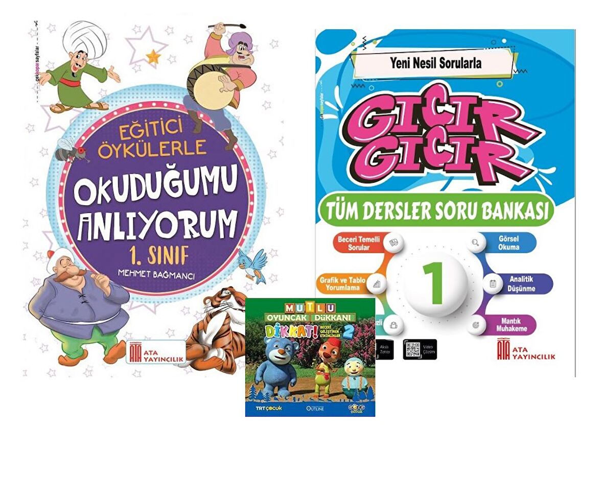 1.Sınıf Okuduğumu Anlıyorum+ Gıcır Gıcır Tüm Dersler Soru Bankası