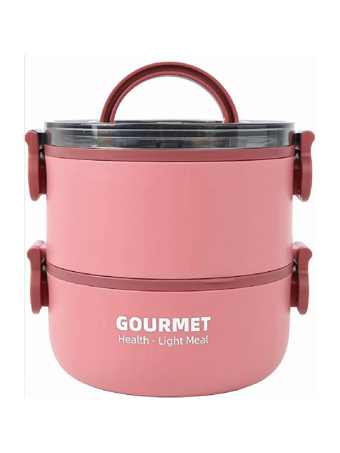 Fixpoint Çelik Beslenme Kabı Iki Katlı 1200ML Pembe P1802