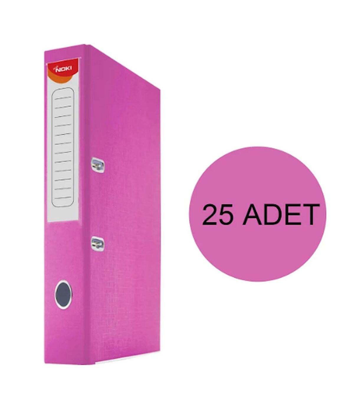 Noki Dar Pembe Büro Klasörü 25 Adet (1 Koli)