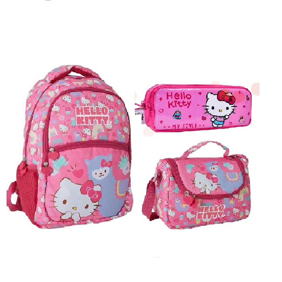 Hello Kitty Beslenme Okul Çantası Kalemlik Seti