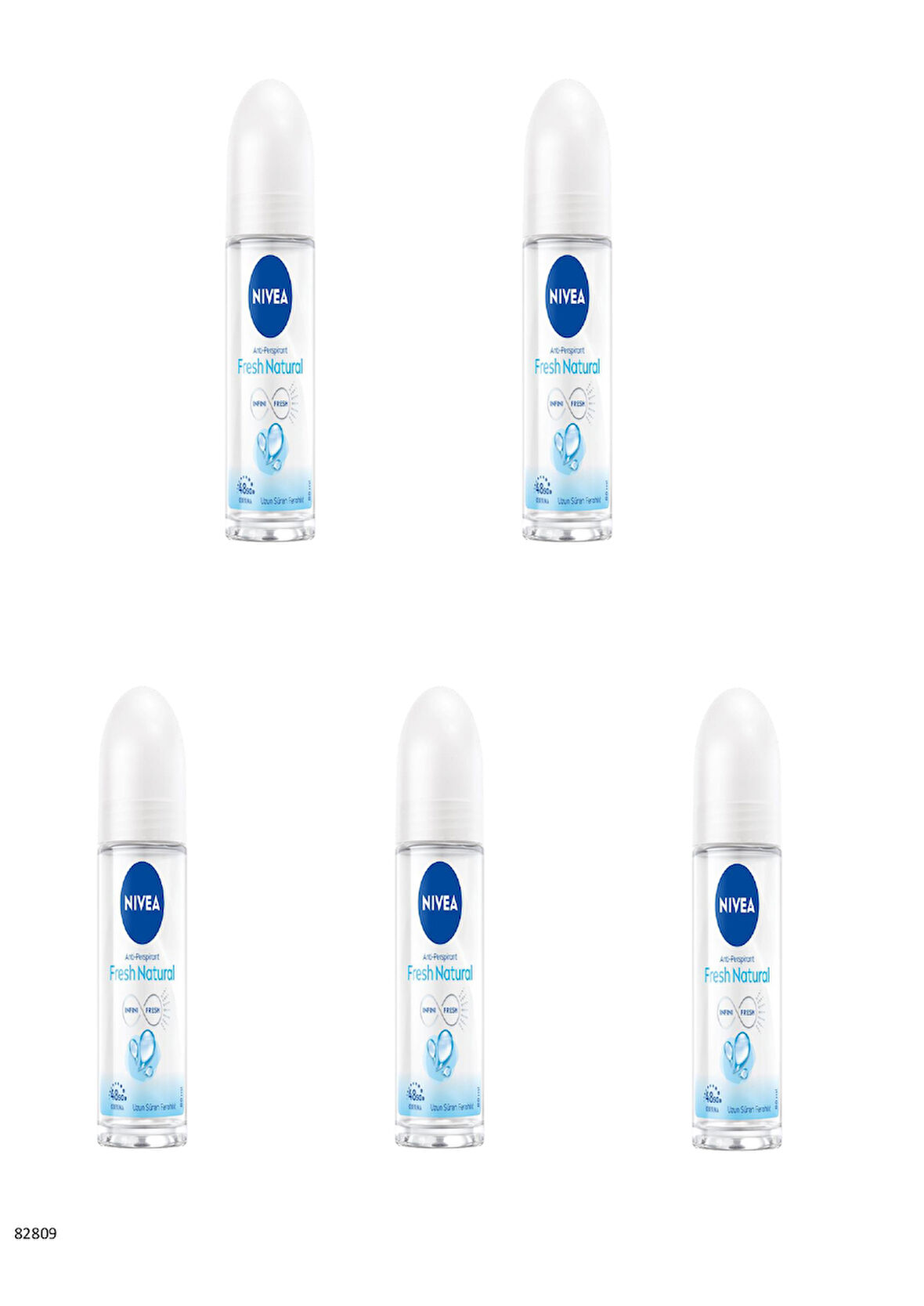 82809 NIVEA FRESH NATURAL ROLL-ON  5 ADET