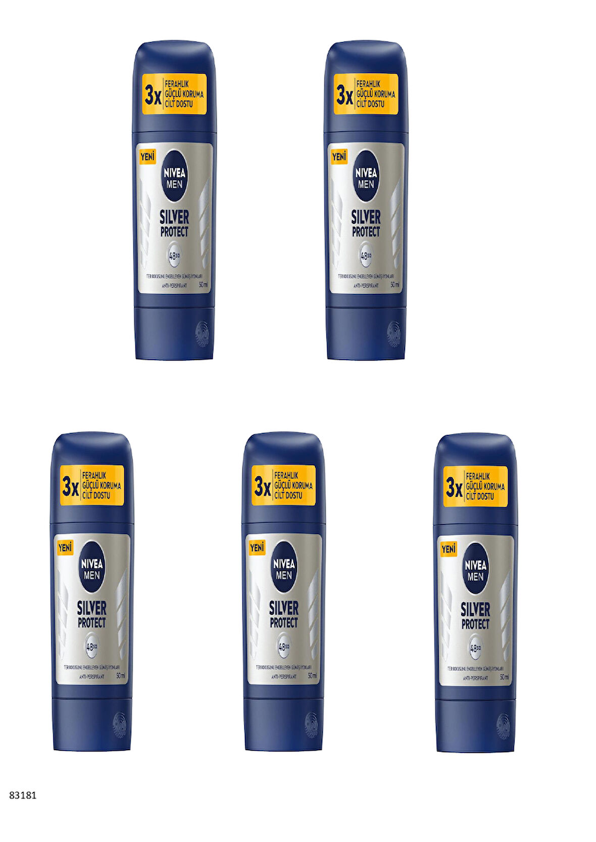 83181 NIVEA MEN SILVER PROTECT STICK  5 ADET