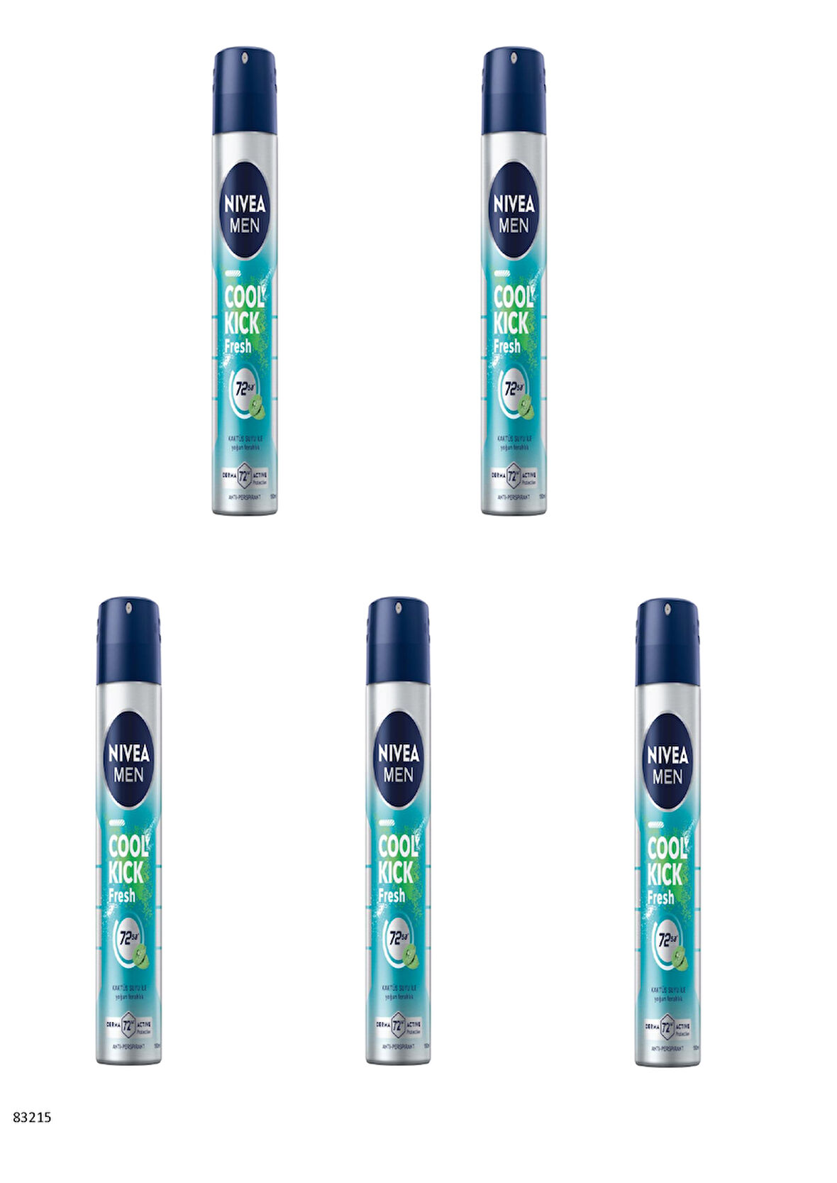 83215 NIVEA MEN COOL KICK FRESH SPREY  5 ADET