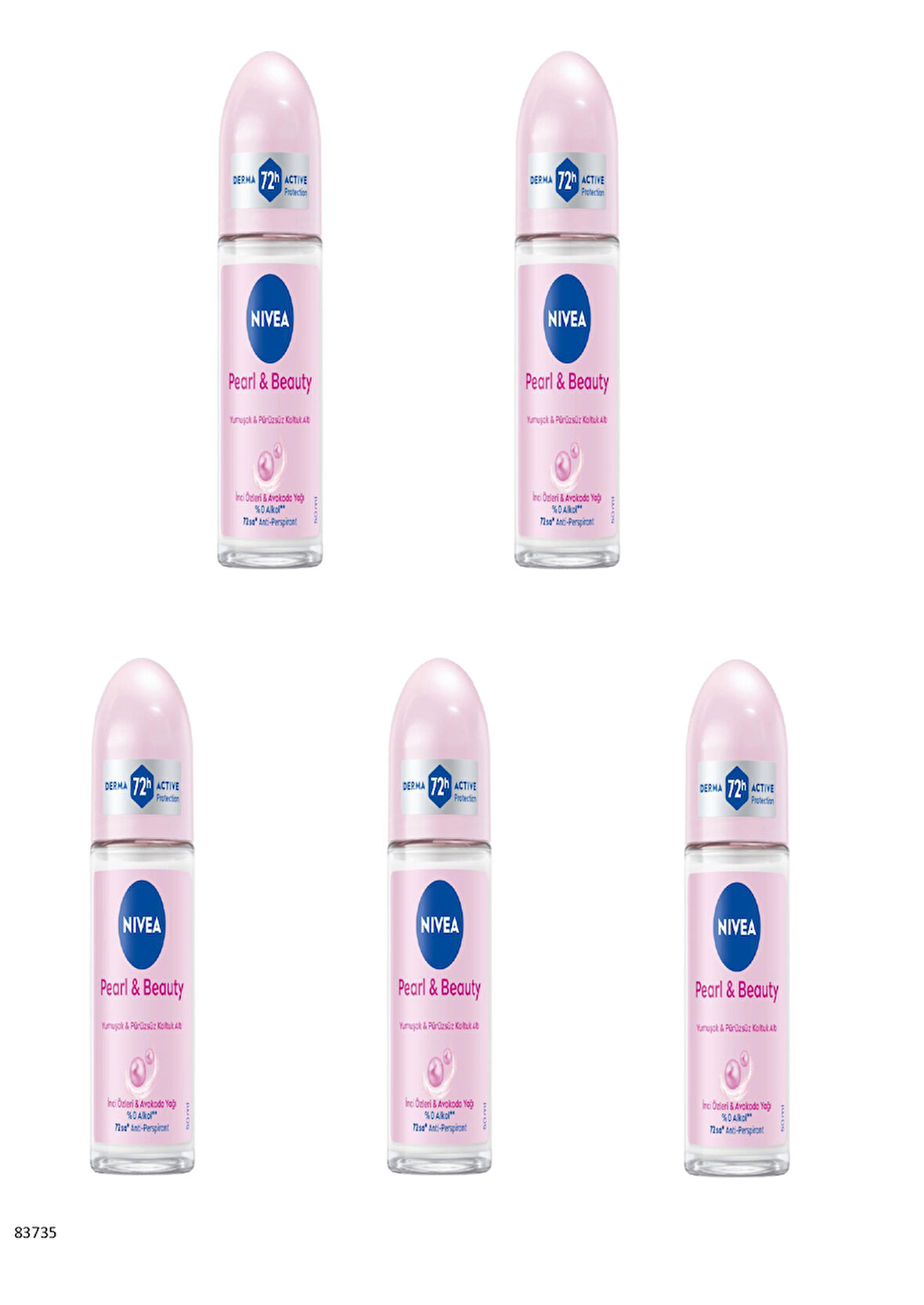 83735 NIVEA PEARL & BEAUTY ROLL-ON  5 ADET