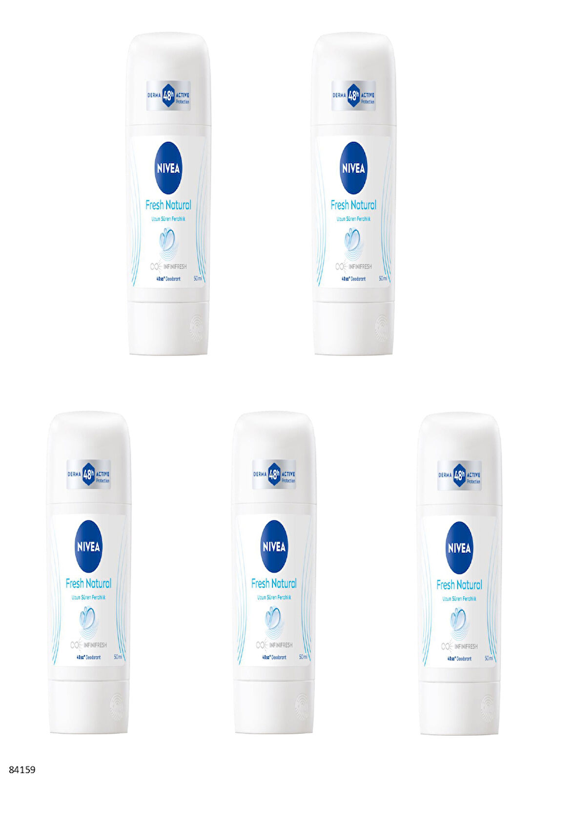 84159 NIVEA FRESH NATURAL STICK DEODORANT  5 ADET