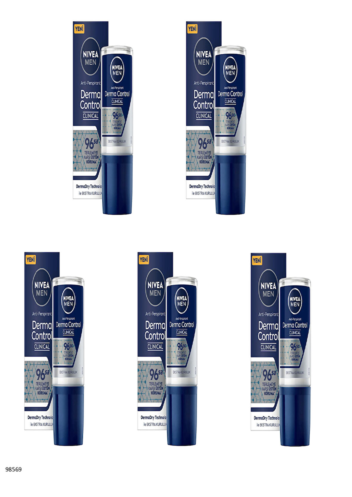 98569 NIVEA MEN DERMA CONTROL CLINICAL ROLL-ON  5 ADET