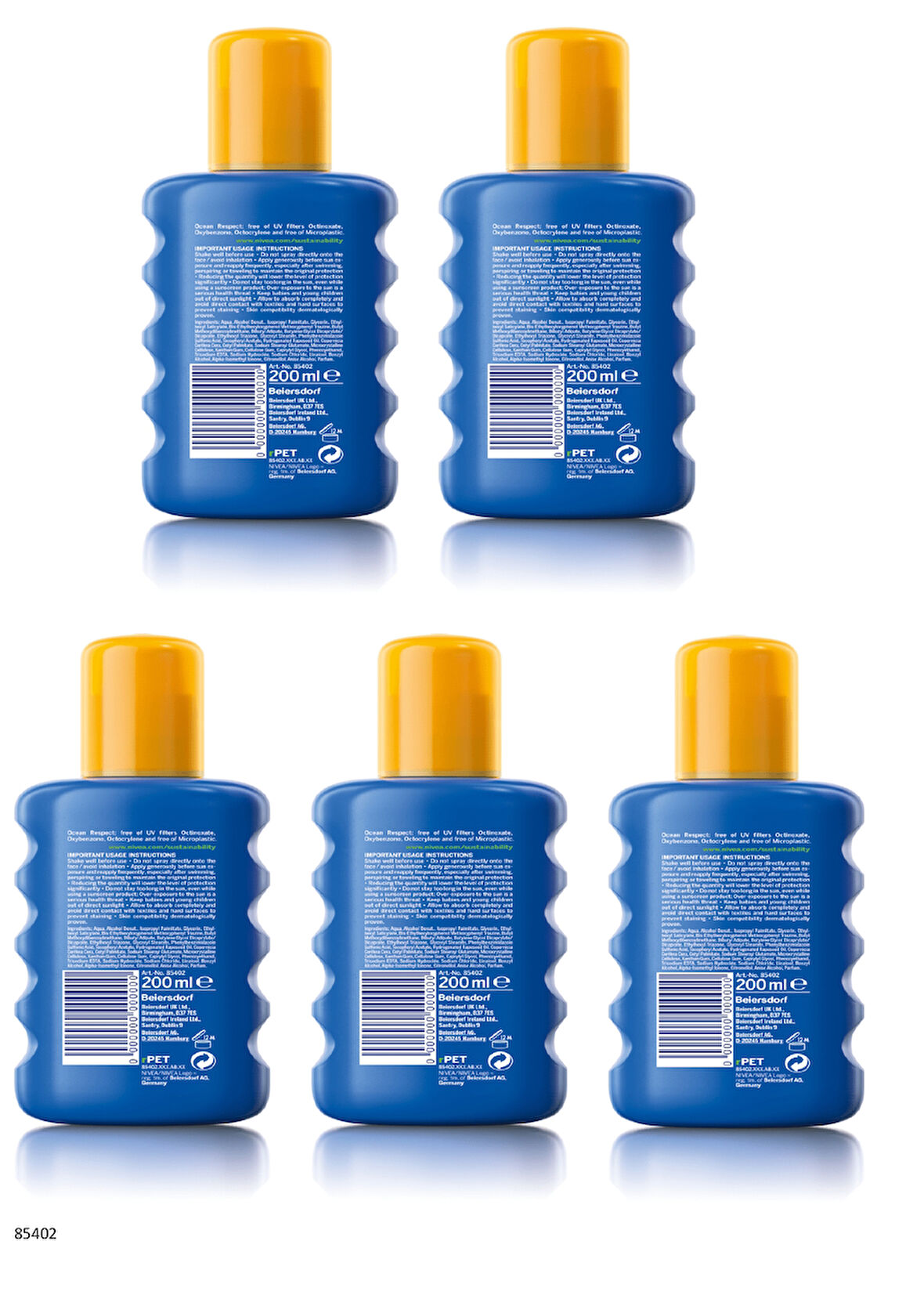 85402 NIVEA Koruma & Nem Güneş Spreyi GKF 30  5 ADET