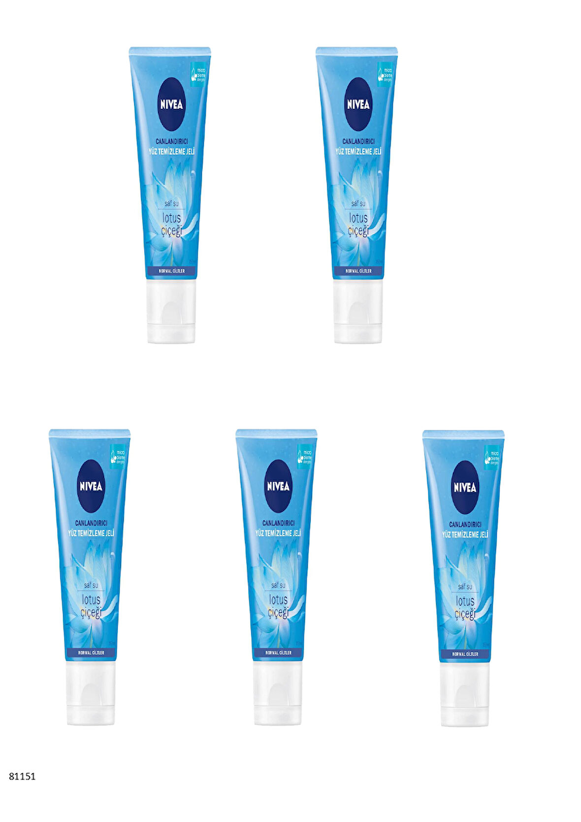 81151 NIVEA CANLANDIRICI TEMİZLEME JELİ  5 ADET