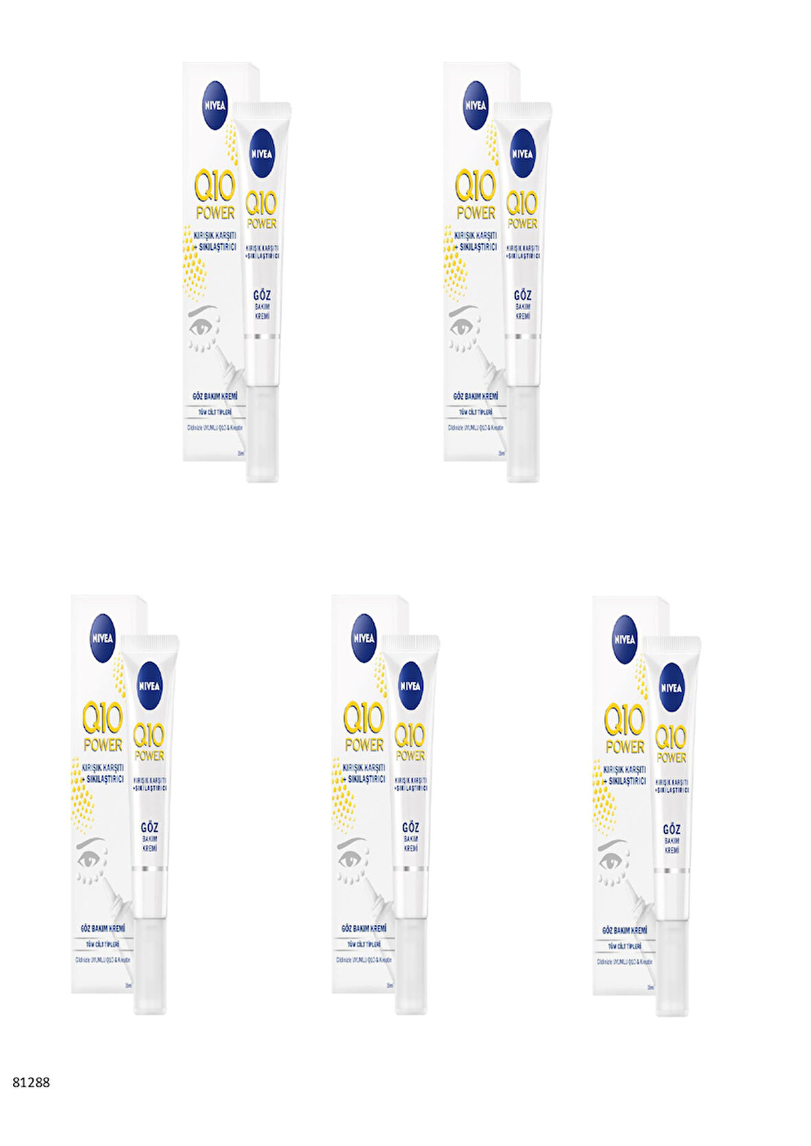 81288 Q10 POWER Kırışık Karşıtı +Sıkılaştırıcı Göz Bakım Kremi  5 ADET