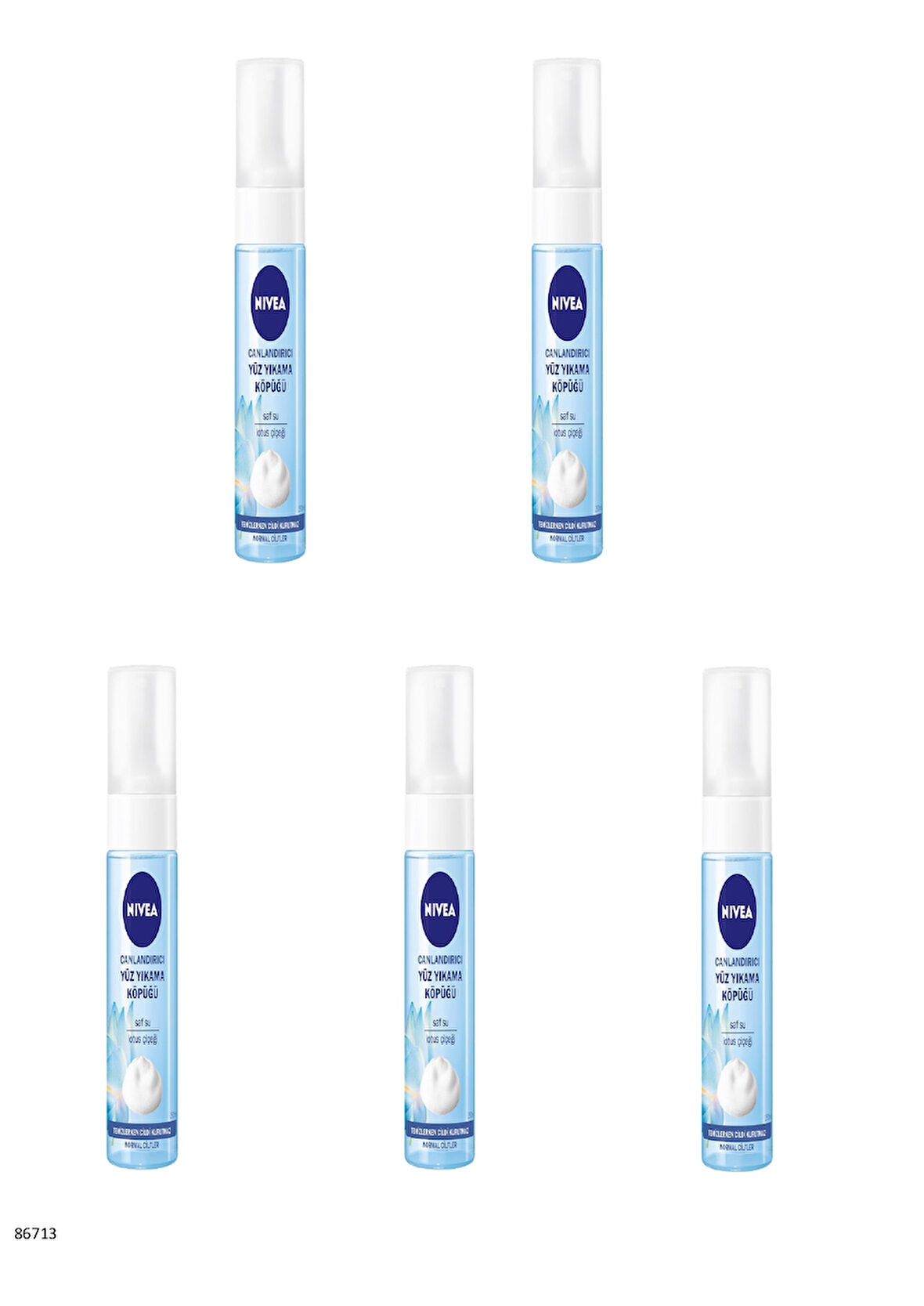 86713 NIVEA CANLANDIRICI YÜZ YIKAMA KÖPÜĞÜ NORMAL CİLTLER  5 ADET