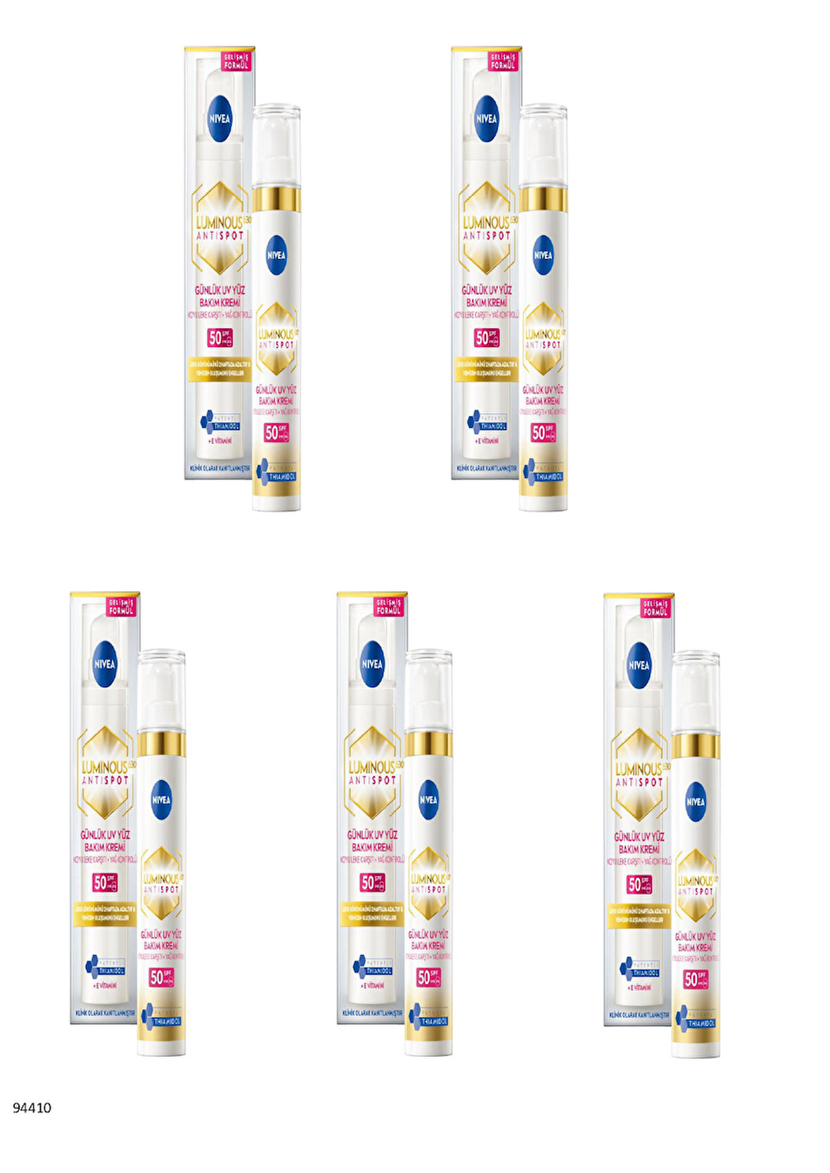 94410 LUMINOUS630® GÜNLÜK UV YÜZ BAKIM KREMİ SPF50  5 ADET