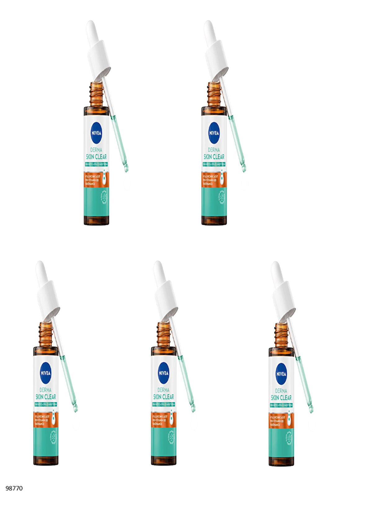 98770 NIVEA Derma Skin Clear Dengeleyici & Sivilce Karşıtı Serum  5 ADET