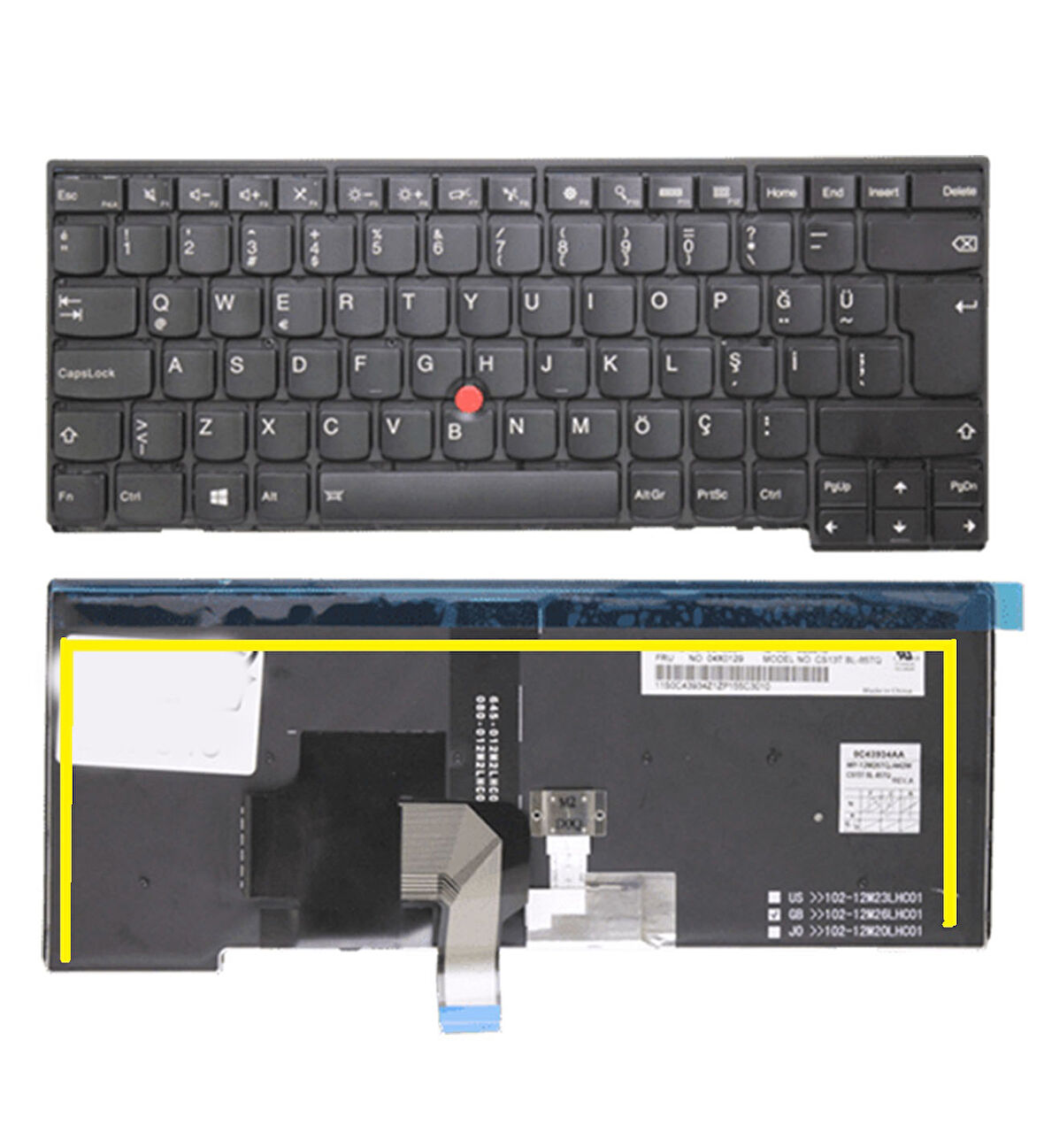 Lenovo SN20E66129 LO-85TQ Klavye Türkçe Siyah