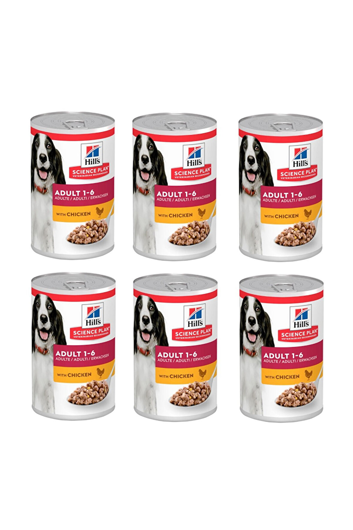 Hill's Science Plan Tavuklu Yetişkin Köpek Konserve Maması 370 Gr. X 6 Adet