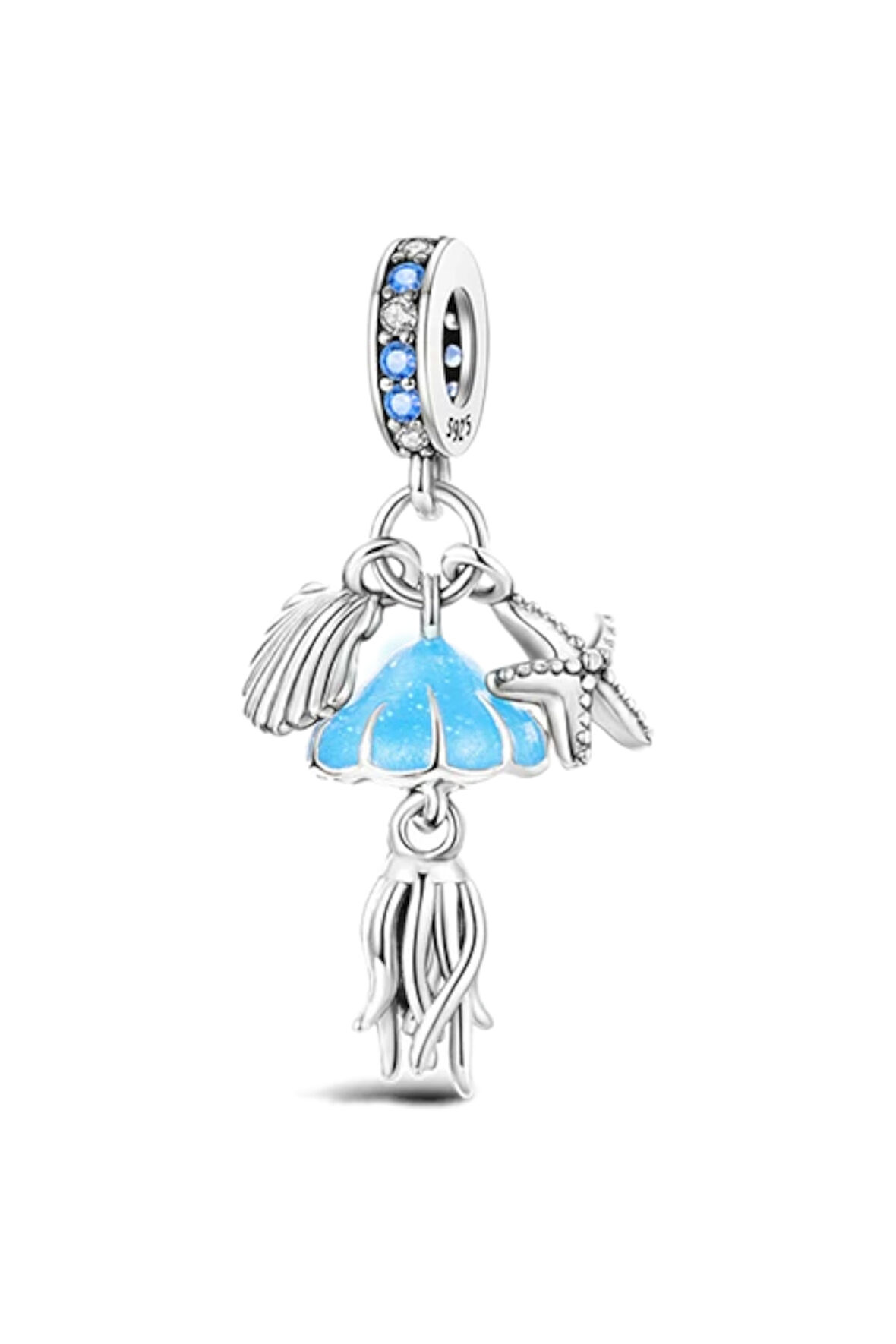 Deniz Anası, Kabuk ve Yıldız Charm | 925 Ayar Gümüş