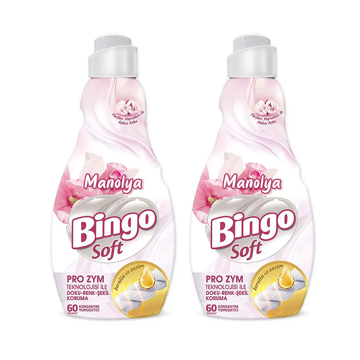 Bingo Soft Konsantre Çamaşır Yumuşatıcısı Manolya 1440 ml X 2 Adet