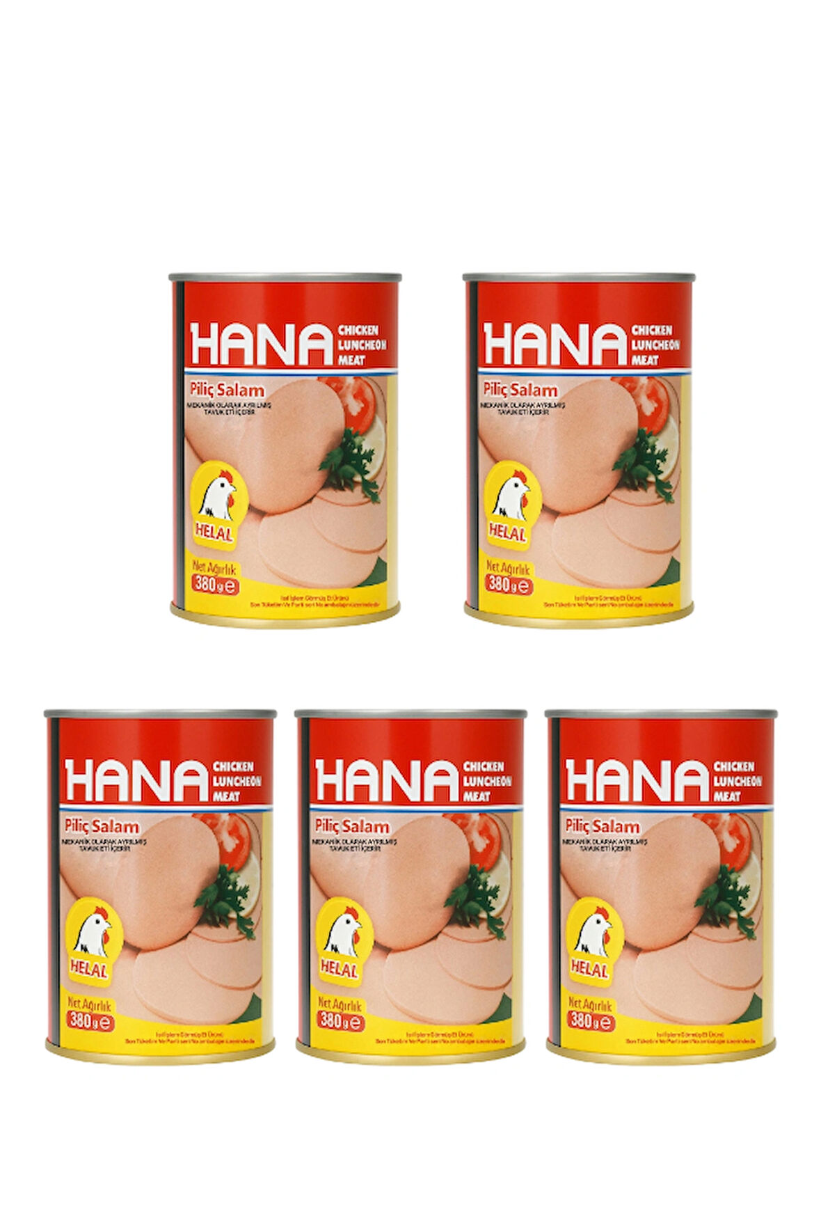 Hana Konserve Piliç Salam 380 g x5 Adet