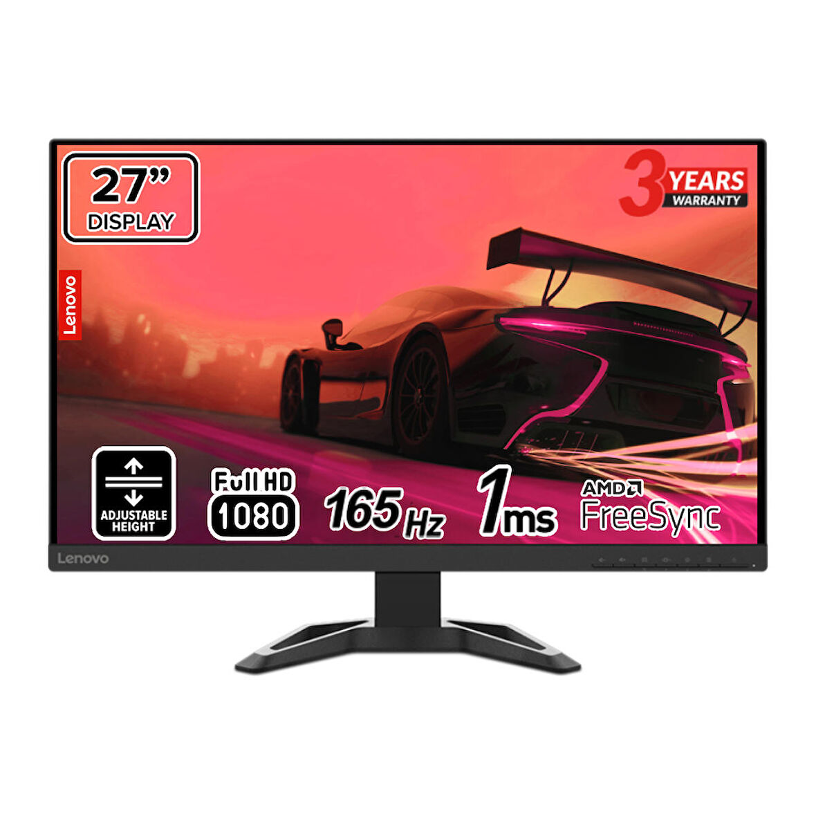 Lenovo G27-30 27" 165Hz 1ms(mprt) (2xhdmı+Display) Amd Radeon Freesync Full Hd Monitör 66E7GAC2TK