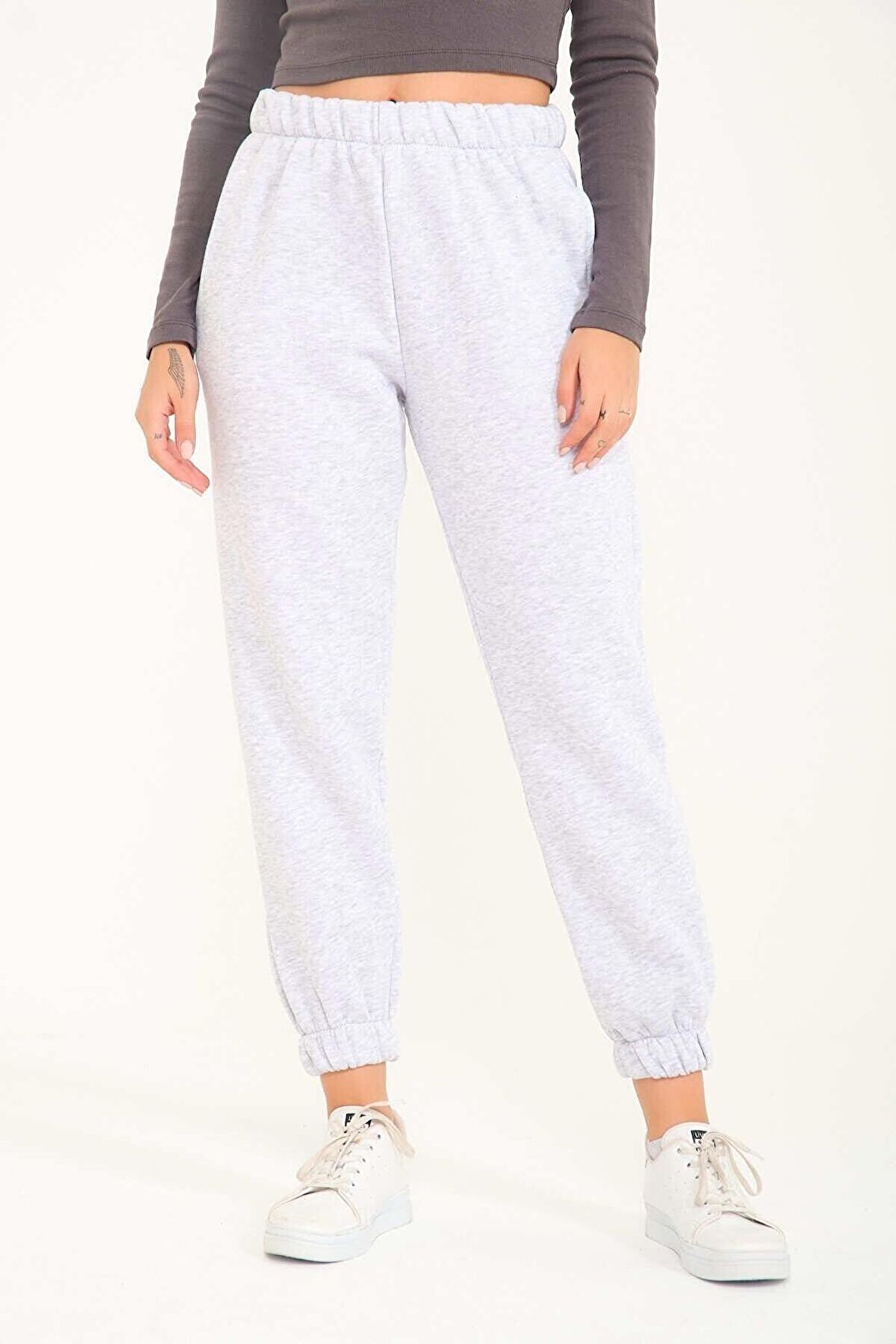 Kadın Pamuklu 3 iplik Şardonlu Eşofman Altı