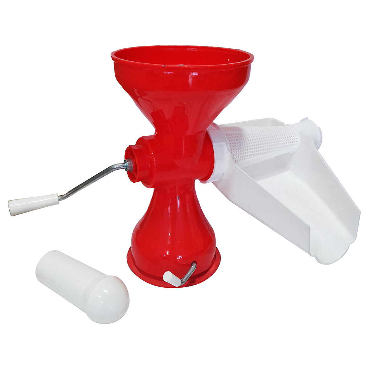 PLASTİK SÜZGEÇLİ - HAZNELİ SALÇA MAKİNESİ  METAL KOLLU EV YAPIMI FİRESİZ PRATİK KULLANIM BRKT-312007 (5250)