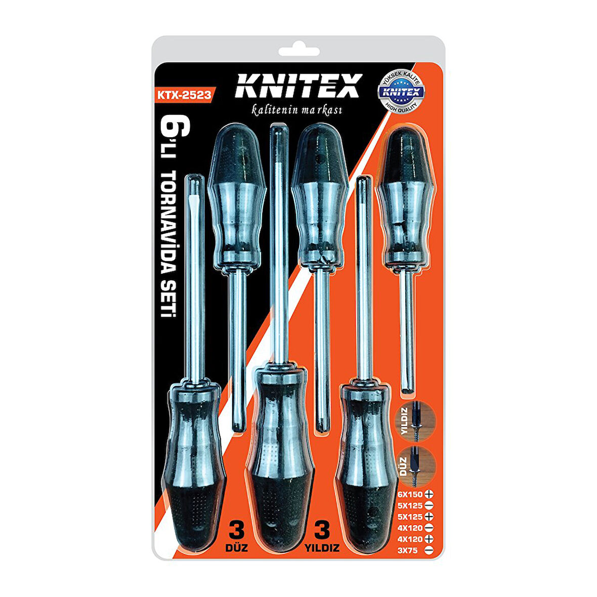 6PCS TORNAVİDA SETİ  6X150 YILDIZ - 5X125 DÜZ-YILDIZ - 4X120 DÜZ-YILDIZ - 3X75 DÜZ (5250)