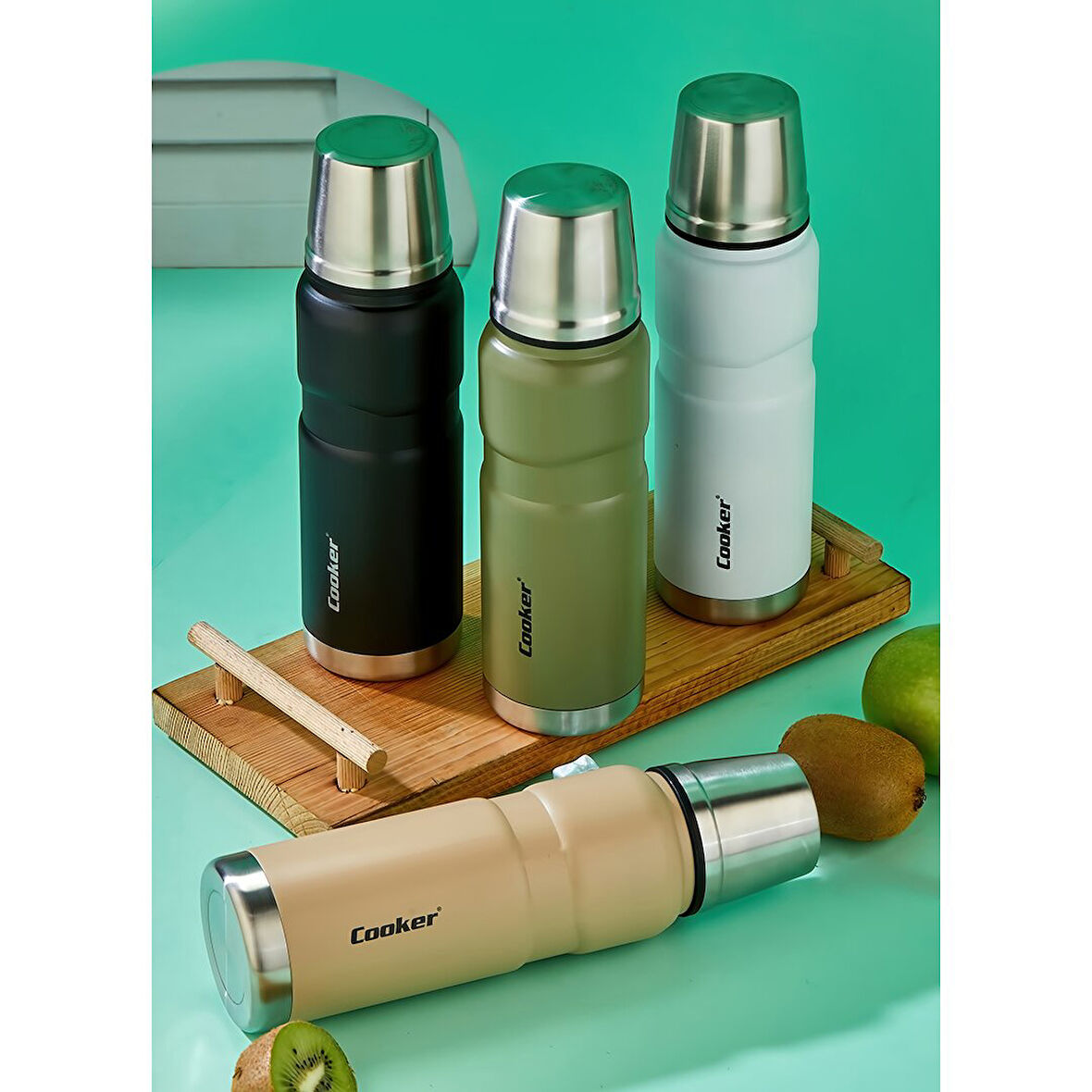 0.5LT HUNTER TERMOS PASLANMAZ ÇELİK - SIZDIRMAZ KAPAK = BARDAK (5250)