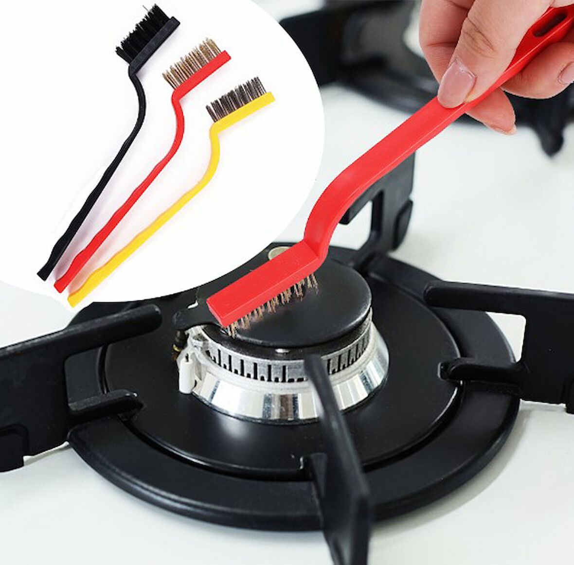 3 Parça Tel Fırça Detaylı Temizlik Seti (5250)