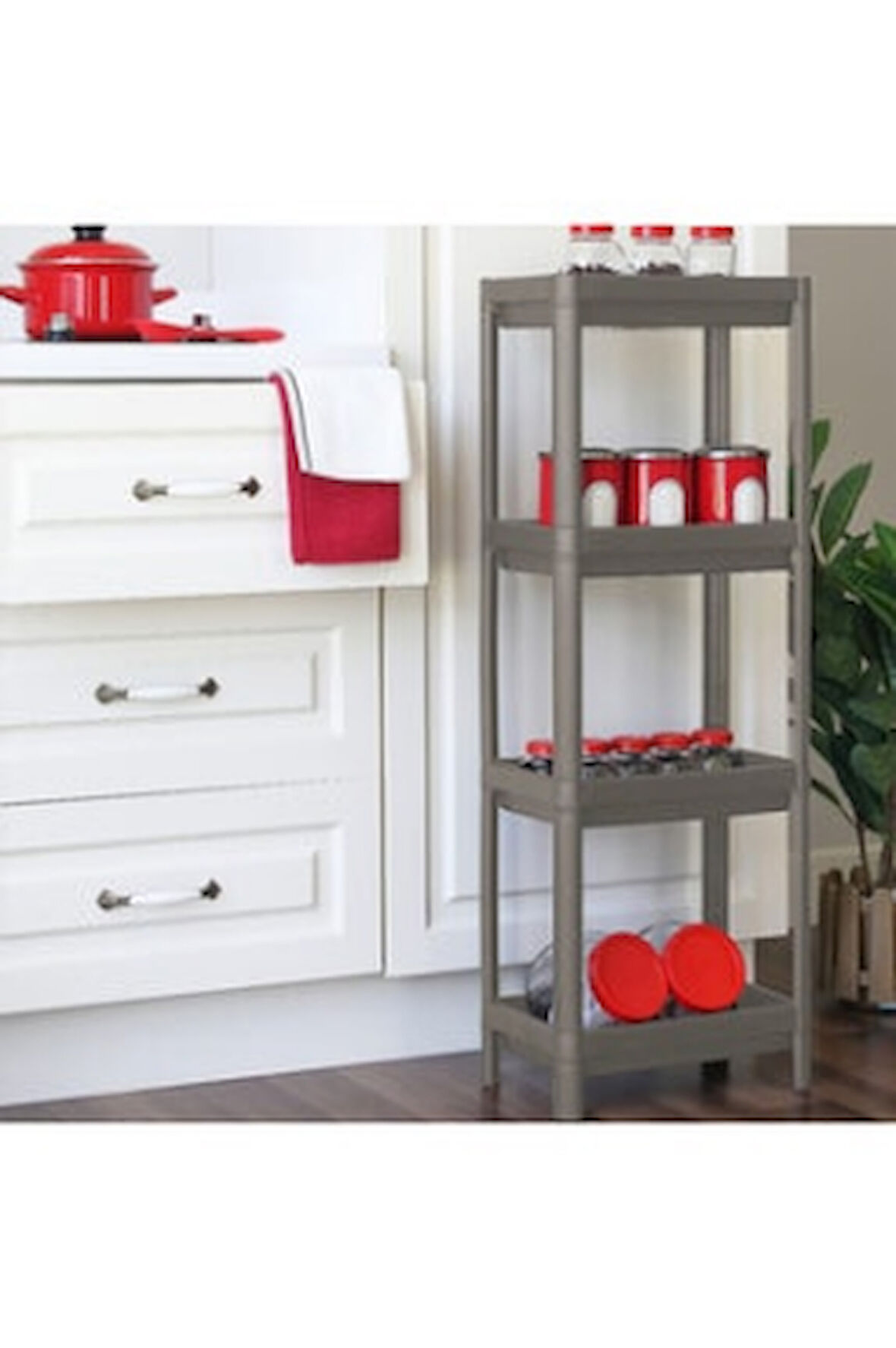 GRİ - ANTRASİT DİKDÖRTGEN RAF ÜNİTESİ PLASTİK (5250)