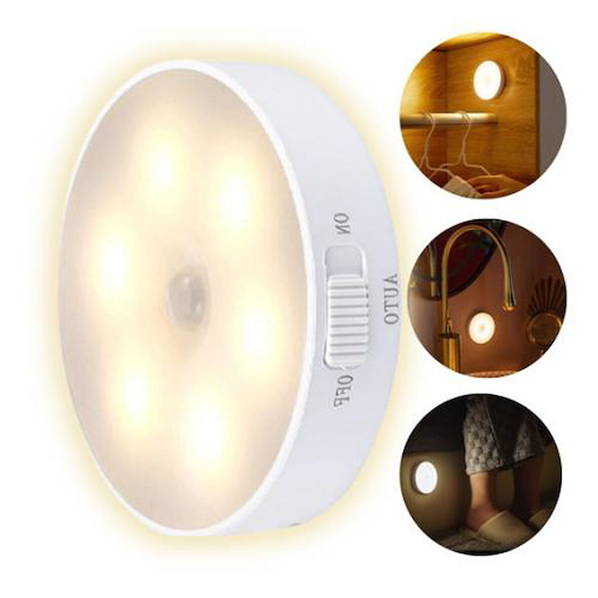 Hareket Sensörü Dolap Altı Aydınlatması USB Şarj Edilebilir LED (5250)