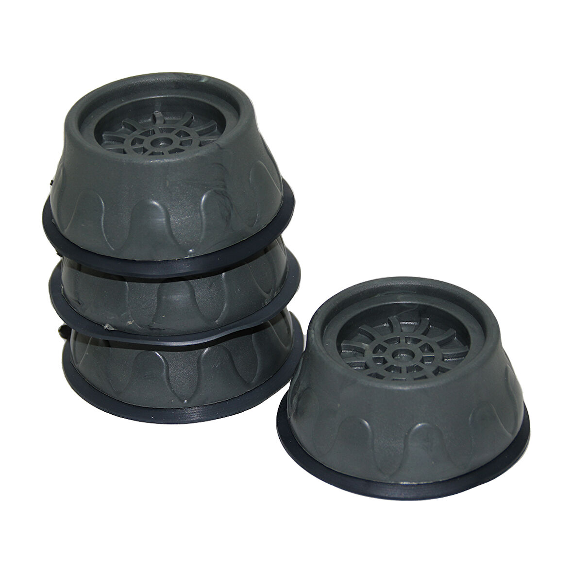 4 PARÇA  KÜÇÜK GRİ ÇAMAŞIR MAKİNE TİTREŞİM ÖNLEYİCİ AYAK (5250)