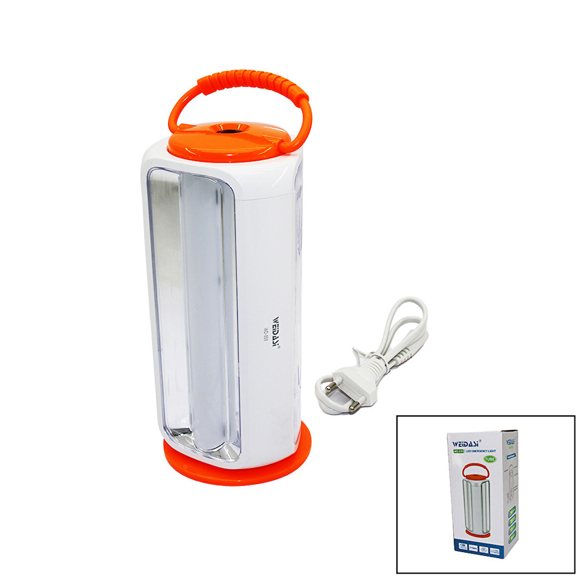 ÜÇGEN DİKEY MODEL EL FENERİ LAMBA 3 PARÇA  TUBE TÜP LED - 54SMD FİŞ ŞARJLI - POWERBANK - SOLAR GİRİŞ SOKETLİ (5250)