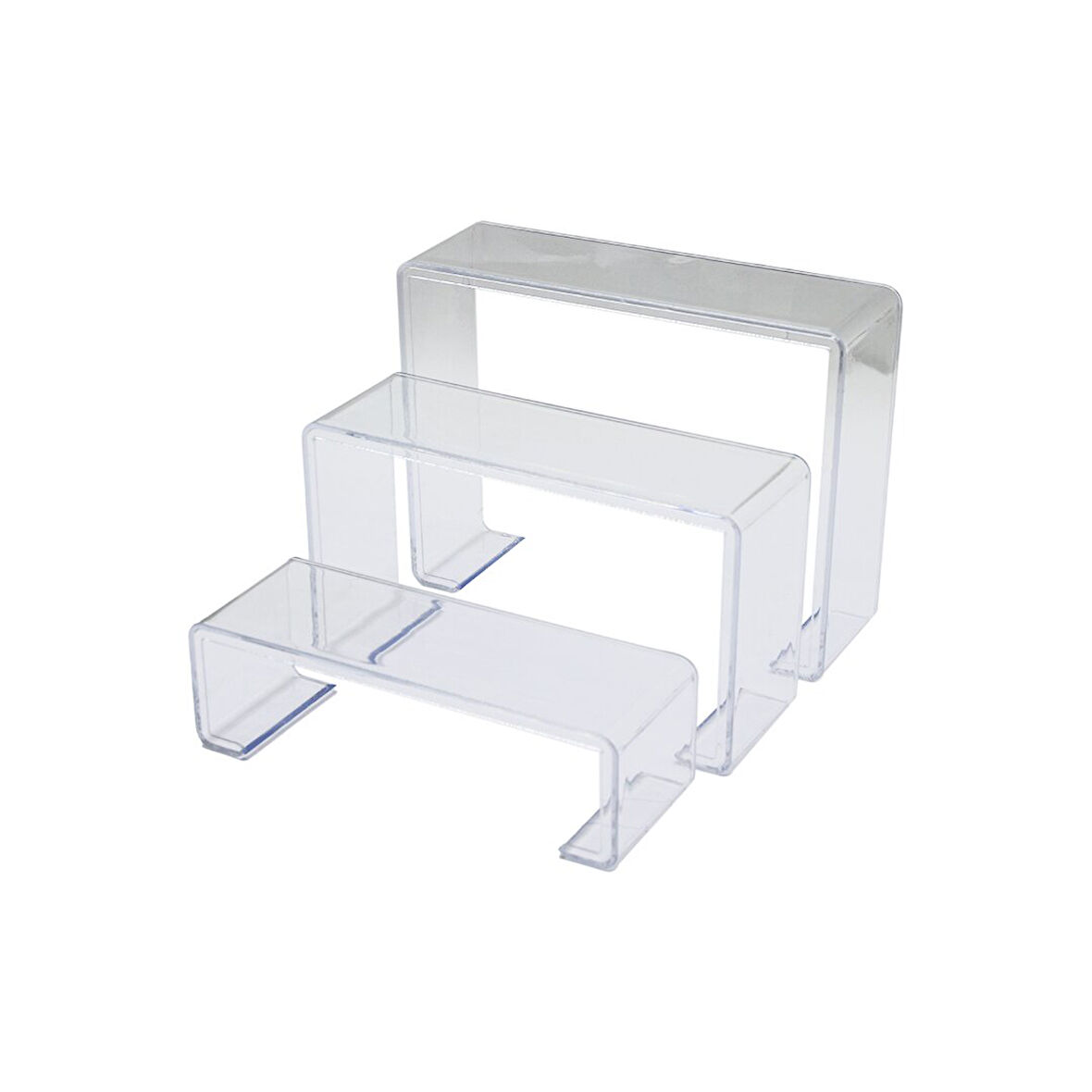 POŞETLİ 3 BOY MERDİVEN TEŞHİR AYAK YÜKSEKLİK: 6-11.5-16.5CM DERiNLİK: 6.5CM EN: 19.5-20.5-21.5CM (5250)