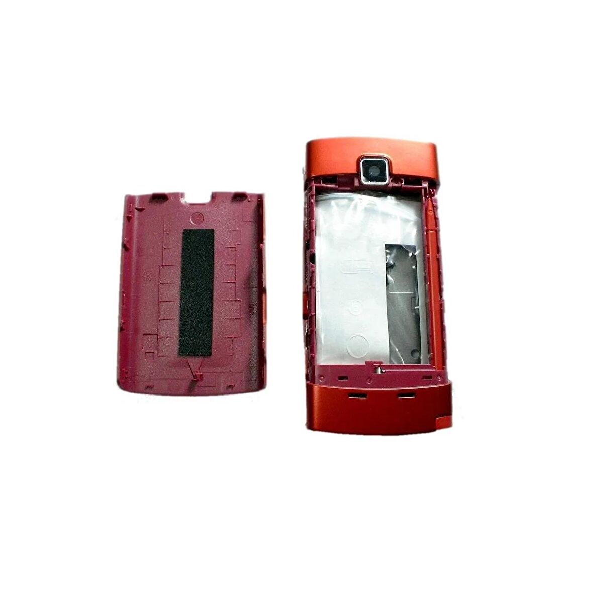 Nokia 5250 Kasa Kapak 5250 Uyumlu Kırmızı Kasa Ön Kapak Arka Kapak Tuş Takımı