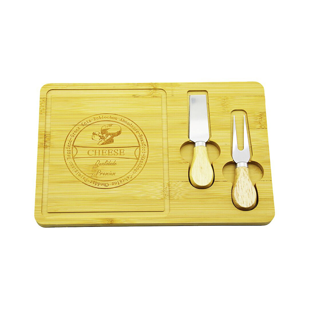 BIÇAK SAĞ 19X29CM -1.5CM AHŞAP BAMBU KAHVALTI PEYNİR SUNUM TABAK 2PEYNİR BIÇAK=AHŞAP SAPLI (5256)