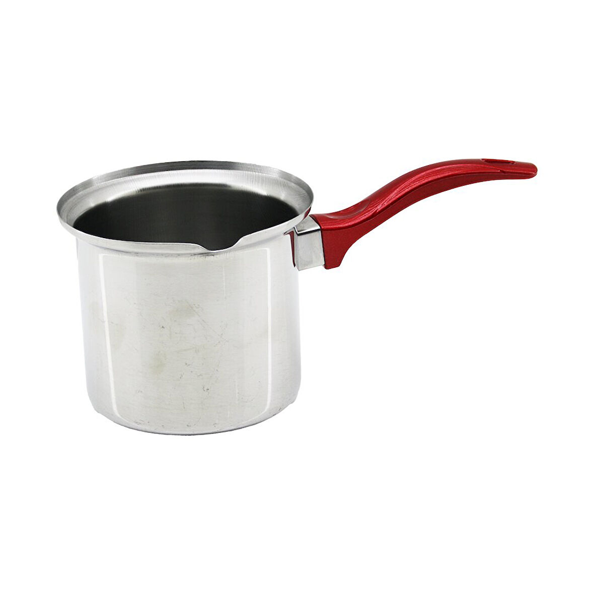 NO-6  ÇELİK CEZVE  KIRMIZI KULP (5256)