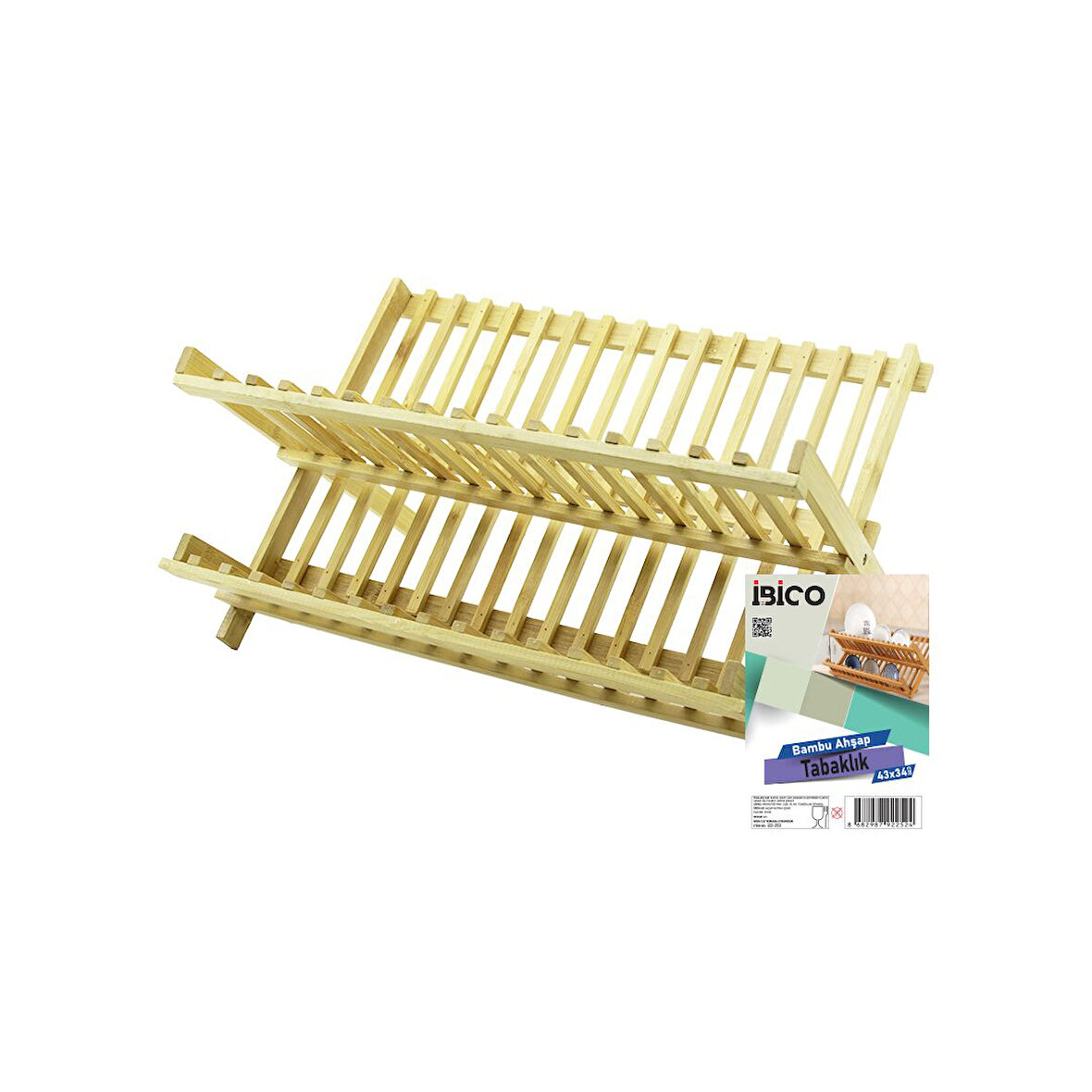 AHŞAP BAMBU BULAŞIK - TABAKLIK TEZGAH ÜSTÜ 43X43CM (5256)