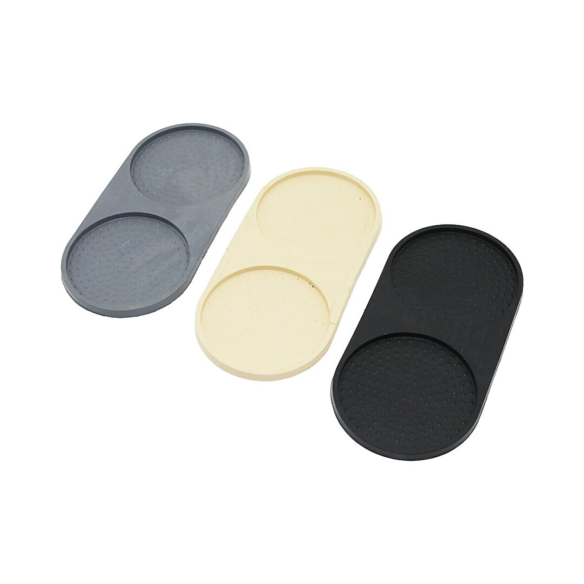 2 BÖLMELİ   OVAL   RENKLİ SİLİKON  YAĞDANLIK - SABUNLUK ALTLIK  12 X 24.5CM (5256)