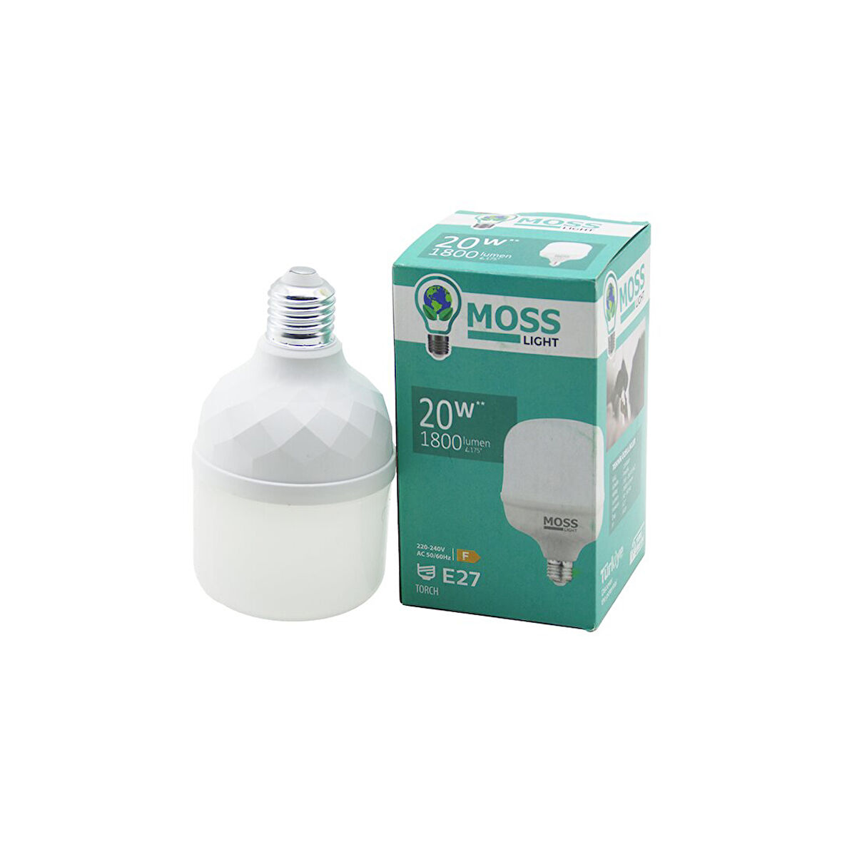 MOSS LIGHT MS-3095 20W  TORCH LED AMPUL PLASTİK E27 1800LUMEN 5.000 SAAT ÖMÜR IP20 220-240V AC (5256)