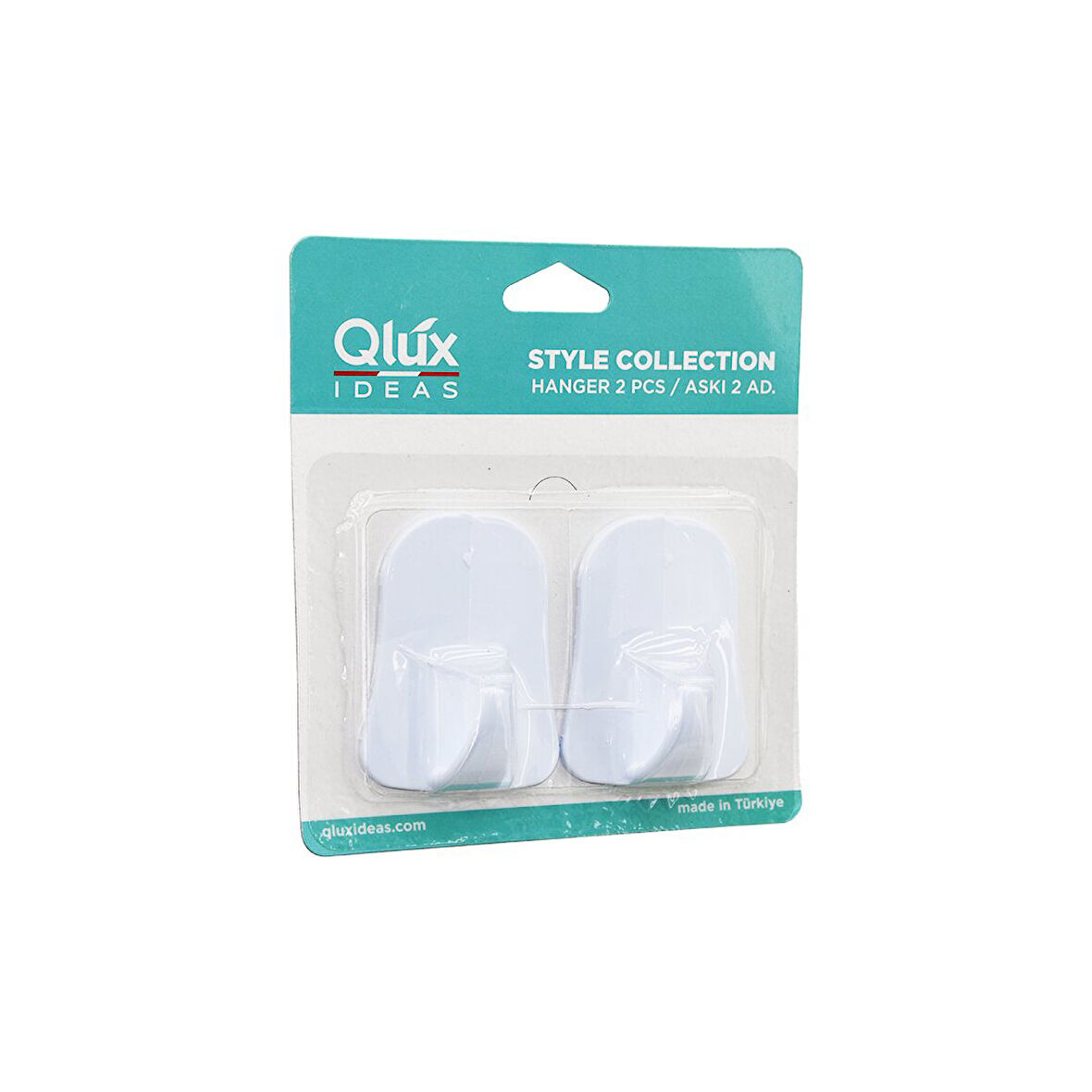 QLUX L-00735 2PCS OPAK BEYAZ PLASTİK ASKI (5256)