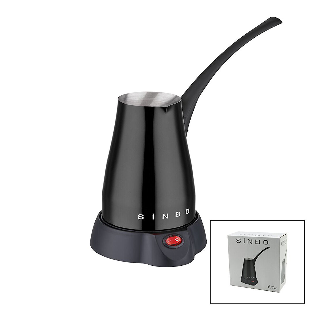 SİYAH ELEKTİRKLİ CEZVE TÜRK KAHVE MAKİNESİ 5 FİNCAN - 400ML HAZNE PASLANMAZ ÇELİK 360 DERECE DÖNEBİLME SCM-2960 (5256)