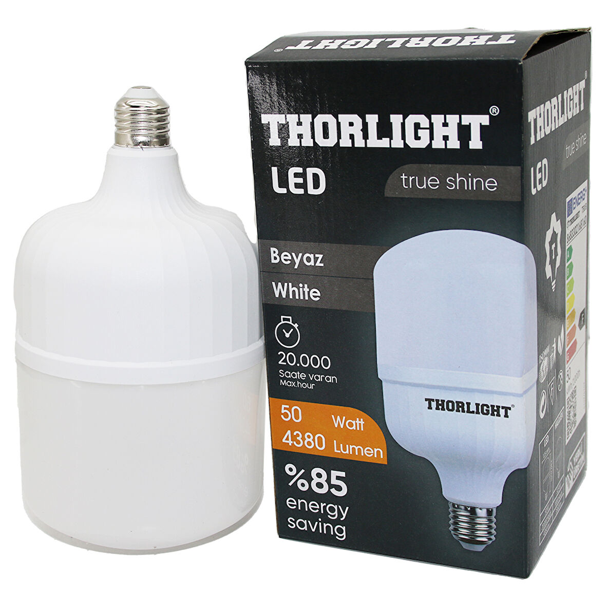 THORLIGHT 50W E27 TORCH T-SHAPE BEYAZ LED AMPUL T-50B (5256)