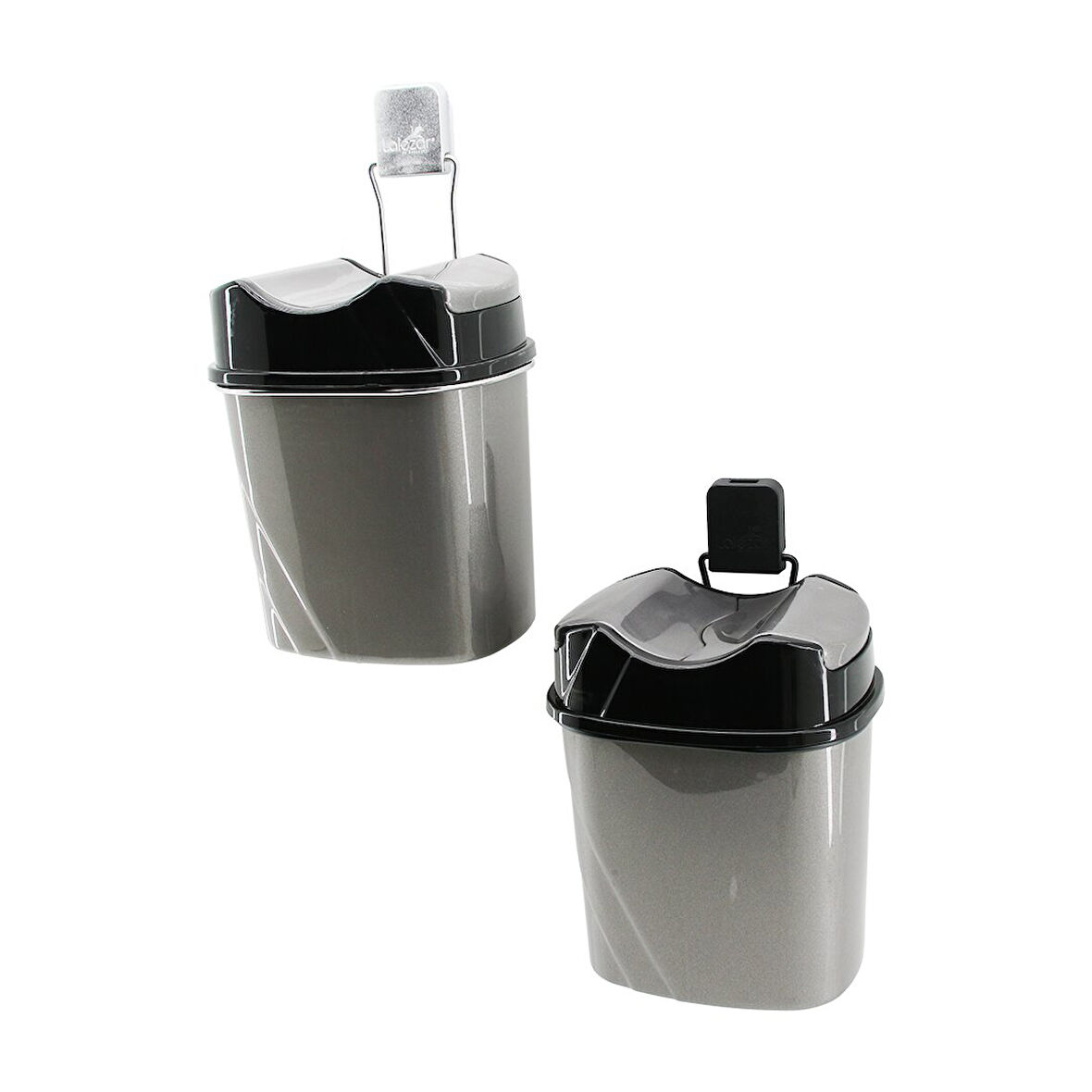 METAL ASKILI PLASTİK ÇÖP KOVASI YAPIŞKANLI MONTAJ (5256)